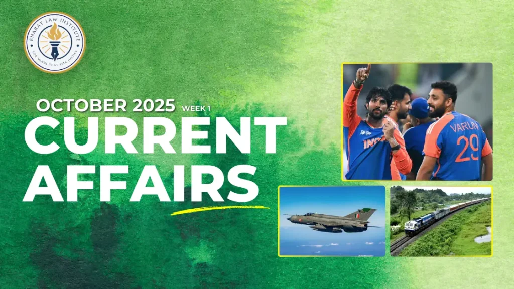 OCTOBER 2025 - 1ST WEEK CURRENT AFFAIRS