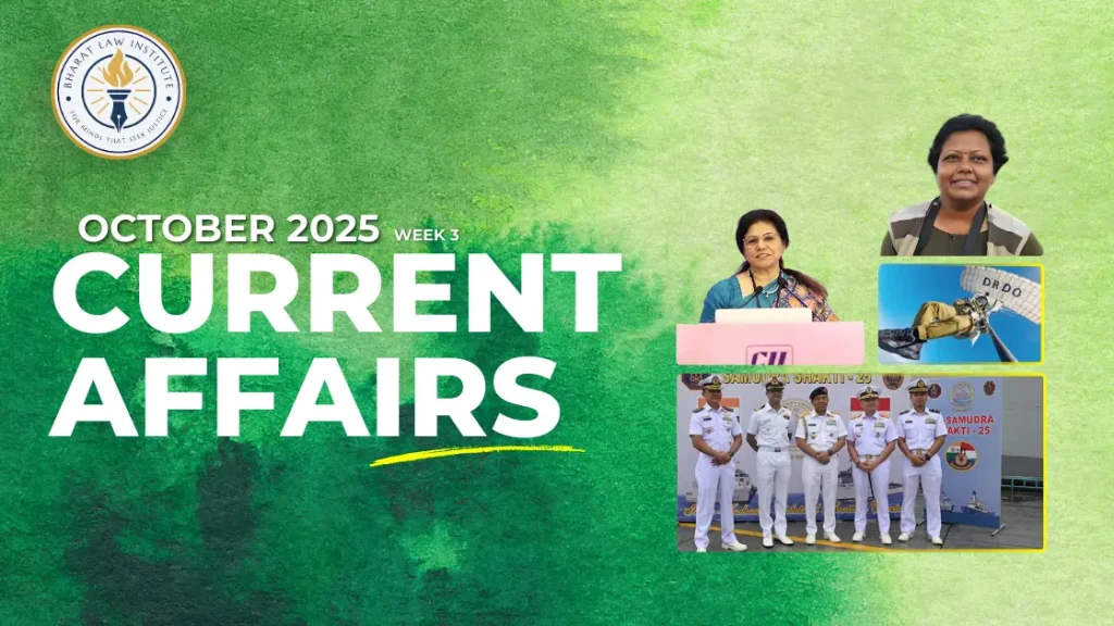 OCTOBER 2025 - 3RD WEEK CURRENT AFFAIRS