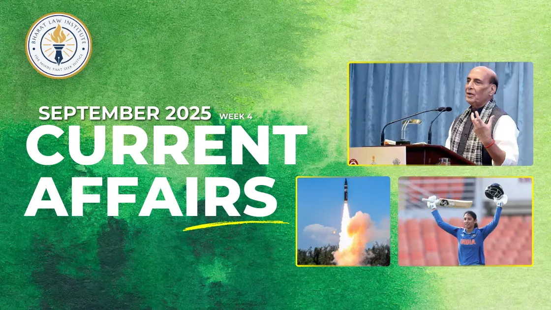 SEPTEMBER 2025 - 4TH WEEK CURRENT AFFAIRS