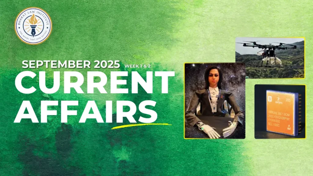 September 2025 - 1st & 2nd Week Current Affairs