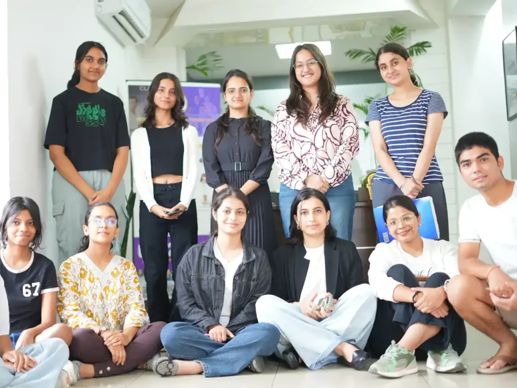 Devishi Uniyal with students and teachers at Bharat Law Institute