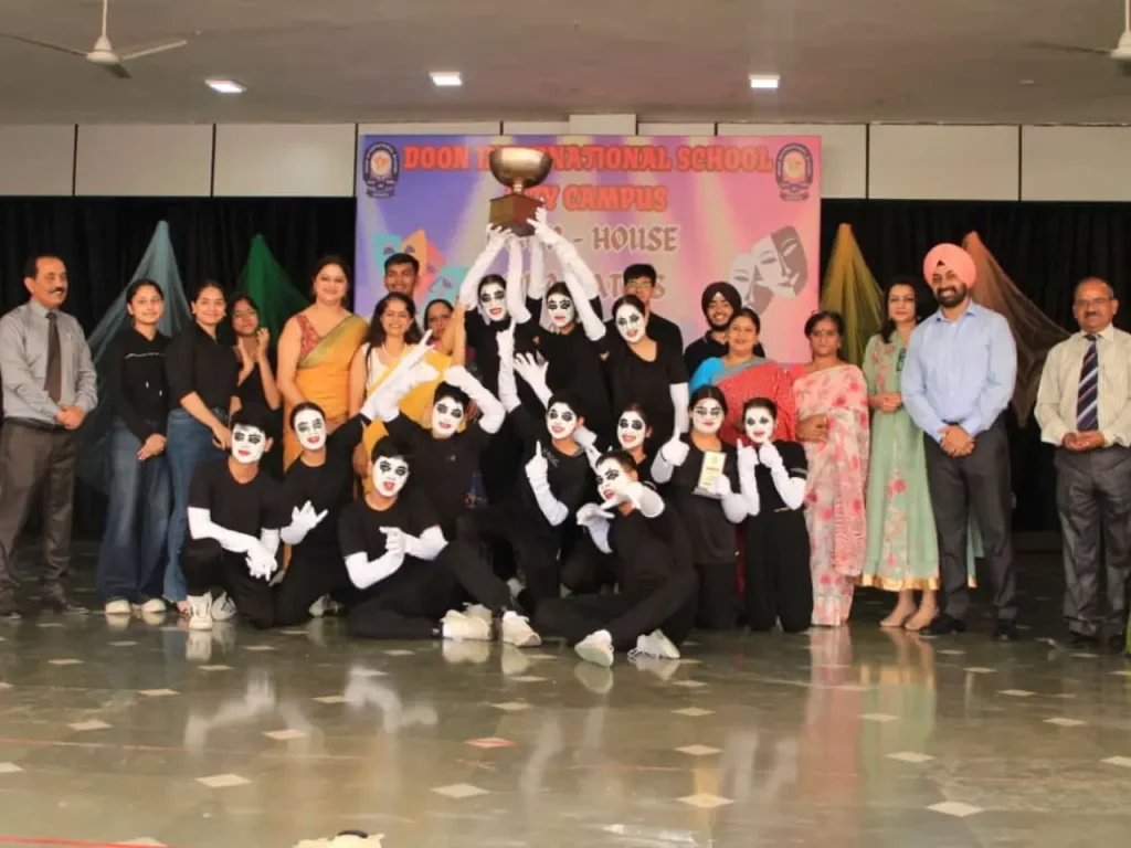 Devishi Uniyal participating in a school dramatics performance