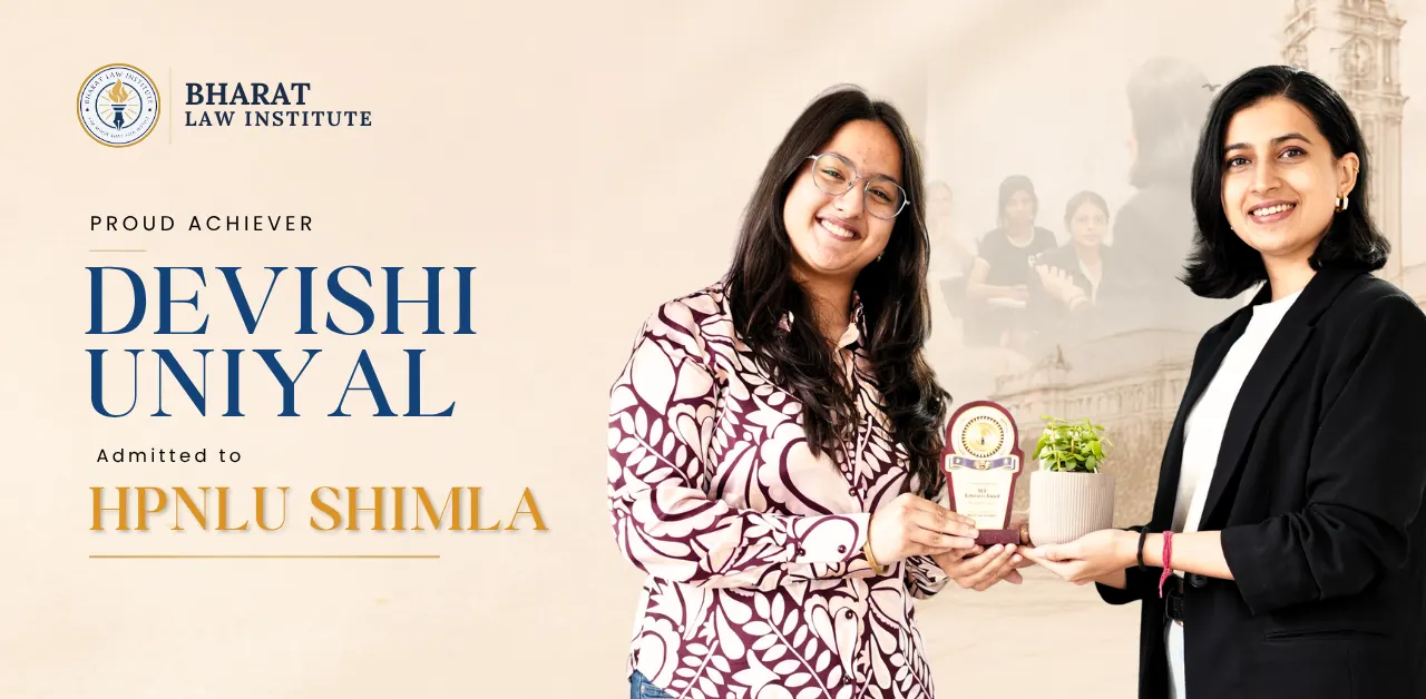 Bharat Law Institute achiever Devishi Uniyal admitted to HPNLU Shimla
