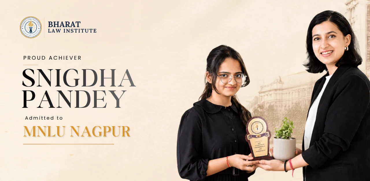 Bharat Law Institute achiever Snigdha Pandey admitted to MNLU Nagpur